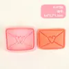 Serie Día de San Valentín Molde para Galletas 3D Simulación DIY Molde de Corte por Presión Estéreo Herramienta para Hornear Fondant Hecho a Mano Rosa