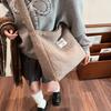 Bolsa de compras rellena, bolso de hombro, regalo de cumpleaños para mujer, bolso bandolera cuadrado de felpa para niña