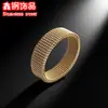 Anel de Aço Titânio de Venda Quente Transfronteiriço Anel de Malha 6mm Anel de Malha para Casal Anel de Aço Inoxidável Joia de Mão Fabricante Atacado