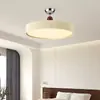 Lámpara de Dormitorio Color Crema Estilo Francés de Espectro Completo, Lámpara de Protección Ocular para Habitación Infantil, Lámpara Simple Moderna para Habitación, Lámpara de Techo