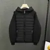 Ropa Ligera con Acolchado de Algodón a la Moda de Calle Estilo Americano para Hombre, Holgada, Combinable con Todo, Casual, con Capucha, Color Sólido, Costuras, Chaqueta de Pareja para Hombre