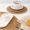 Mantel Individual de Mimbre Aislante de Calor Anti-quemaduras para Ollas, Tazones, Mesa de Comedor, Platos, Posavasos, Tetera, Cazuela