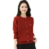 Nuevo suéter de punto elegante 2026 para mamás, moda casual china nueva para mujeres de 50 años, suéter versátil de corte ajustado