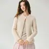 ¡Alta calidad! Cárdigan de cachemira para mujer, prenda exterior de punto con mezcla de seda, de terciopelo, cuello redondo, engrosado, cárdigan con estampado de corazón