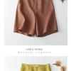Pantalones Cortos Versátiles de Verano 2026 para Mujer Cintura Elástica Sueltos Adelgazantes Pierna Ancha Casual Color Sólido Pantalones de Lino