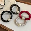 Ligas para el Cabello Delgadas~Accesorios para el Cabello de Perlas para Moño con un Toque de Lujo, Adornos para el Cabello Plisados, Cuerdas Versátiles para el Cabello de Uso Diario, Ligas Básicas para el Cabello