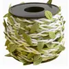 Hoja Verde Ratán Hecho a Mano Cuerda de Cáñamo Material diy Anillo de Guardería Simulado Crea Color Hoja Verde Colgante de Pared Decoración