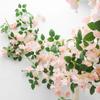 Flor de cerezo artificial de ratán para colgar en la pared, flor artificial de ratán, tubo de aire acondicionado, decoración de techo interior para bodas, planta de vid de plástico