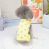 Roupa de Algodão para Cães de Estimação com Proteção de Barriga Teddy Bichon West Highland Pomeranian 22 Coração de Amor Roupa de Casa de Quatro Patas