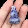 Accesorios de Colgante de Calabaza de Cristal Natural de 30 mm para Manualidades Jade Ágata Piedra Colgante Pequeño de Calabaza Joyería Cristal Blanco