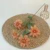 Floristería de Simulación de Boda Naranja Material de Flores Naranja Naranja Tema Arreglo de Lugar de Boda Hotel Arreglo de Flores de Plástico