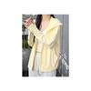Casaco com Capuz Casual de Seda de Gelo com Proteção Solar de Manga Longa Feminino Verão 2024 Novo Leve Solto Cardigan Top
