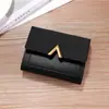 [Item Quente Transfronteiriço] Nova Carteira com 70% de Desconto para Mulheres, Carteira Curta, Carteira de Couro Simples Estilo Ins Girly Porta-Cartões