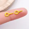 Uñas Ojo de Oveja Pintadas de Metal, Uñas Cuerno de Oveja Pintadas con Spray de Colores, Tornillos de Colores, Piezas de Accesorios para Manualidades, Colgantes para Llaveros