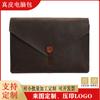 Personalização de Fábrica de Bolsas Bolsa para Laptop de 13 polegadas Couro Genuíno Bolsa de Armazenamento para Computador Executivo Bolsa de Mão