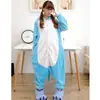 Pijama Enterizo de Franela con Personaje Stitch Azul y Rosa, Animales de Dibujos Animados, para Otoño e Invierno, Se Puede Usar Afuera, Ropa de Casa, Estilo Pareja