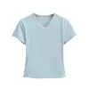 Ropa de Mujer al por Mayor Transfronteriza Estilo Europeo y Americano 2026 Verano Nueva Moda Versátil Casual Camiseta de Manga Corta Camiseta Pequeña con Cuello en V