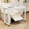 Mesa de Unhas Móvel Mesa Estreita Longa Montada na Parede Mesa de Sofá com Rodas Simples Moderna Mesa Atravessada de Sofá Estação de Nail Art