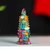 "Ornaments da Torre Wenchang de Cristal Natural Preenchidos com Resina" Mesa Estudo Resina Cristal Torre Wenchang