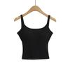 25064-25 Verano Nuevo Estilo Coreano Chica Caliente Deseo Puro Belleza Sexy Correa Trasera Almohadilla en el Pecho Fitness Camisola Casual