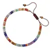Pulsera Tejida con Cuentas de Piedra Natural Coloridas, Pulsera de Piedras de Energía Sencilla y Exquisita, Pulsera de Cristal Inspiradora, Regalo