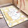 Alfombrilla de Piso de Barro de Diatomeas de Dibujos Animados Alfombrilla de Piso para Baño del Hogar Alfombrilla para Pies Absorbente de Agua para Inodoro Linda Alfombrilla para Puerta de Entrada Generadora de Cabello