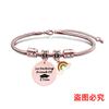 Pulsera europea y americana transfronteriza de acero inoxidable hueso de serpiente pulsera etiqueta temporada de graduación arcoíris regalo de vacaciones grabado pulsera de acero titanio