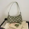 Bolso de Hombro Cruzado Retro de Ante con Lunares Simple de Invierno 2026 Nuevo de Moda Versátil de Nicho