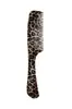 Pente com Escova Estampa de Leopardo Pente para Lavar Cabelo Prancha para Mechas Pente com Airbag Pente para Pentear Pente de Limite Pente de Inserção Conjunto Estampa de Leopardo Impressão por Transferência de Água