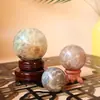 Enfeites de Bola de Cristal de Origem, Enfeites de Bola de Pedra da Lua, Enfeites de Cristal, Enfeites de Bola de Cristal Branco, Artesanato Decorativo