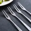 Venta Directa de Fábrica Tenedor de Fruta Grueso de Acero Inoxidable Vajilla Creativa Estilo Coreano para Uso Doméstico Tenedor de Postre de Fruta Tenedor de Ensalada