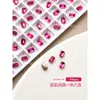 Joias de Diamante para Nail Art Ponto Vermelho Rosa Diamante de Fundo Pontiagudo Flash de Diamante Ovo de Pombo Coração Torto Borboleta Diamante de Formato Especial Decoração para Nail Art Diamante Atacado