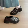 Nuevos mocasines de tacón grueso estilo británico 2026, zapatos pequeños de cuero de suela gruesa, zapatos de vestir retro para mujer, perfectos para otoño