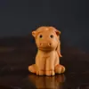 Sándalo Dorado Zodíaco Mango de Mano Lindo Escritorio Tigre Ratón Conejo Regalo Llavero de Coche Wen Jugar Pantalla Péndulo