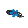 Pinza Azul con Flores Estilo Coreano para Mujer 2025 Nuevo Estilo Pinza para el Cabello en la Parte Trasera de la Cabeza Dulce Pinza de Tiburón Pinza Retorcida Accesorios para el Cabello