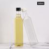 Botella de Plástico Cuadrada Baili Gai de 250ml para Aceite, Salsa de Soja, Condimentos, Vino de Cocina, Vinagre, Vinagreta, Frasco