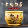 Gallo Dorado Anuncia Buenas Noticias Taza de Arcilla Púrpura Yixing Sección Dorada Original Obra Maestra de Arcilla Taza de Té Pura Hecha a Mano Taza Maestra Pintada Finamente