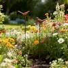Venta Caliente Transfronteriza Hierro Fundido Oxidado Dos Pájaros Enchufables Adornos de Jardín Decoración de Patio Paisaje Acuático Hierro Inserciones de Flores para Jardinería