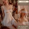 Lencería sexy Yiyuo con encaje tentador y anillo de acero, pijama fruncido, camisón de perspectiva abierta y caliente, uniforme 8564