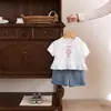 Conjunto de Verano para Bebés Niñas, Estilo Nuevo para un Año, Piezas Separadas para Bebés Niñas, Atuendo de Verano de Dos Piezas Delgado y de Moda