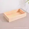Caja de Madera Sin Tapa Caja de Almacenamiento Cuadrada Caja de Almacenamiento para Artículos Varios de Escritorio Caja para Empaque de Regalo Caja de Madera de Pino Caja de Almacenamiento