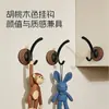 Color Nogal Ganchos Altos y Bajos en Forma de G Colgantes de Pared Gancho Único Almacenamiento Cocina Baño Gancho Adhesivo Gancho de Instalación sin Taladro