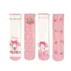 Calcetines para Niñas, Calcetines Largos de Verano, Calcetines Dulces para Niños, Calcetines de Algodón con Encaje de Dibujos Animados, Lindos Calcetines Largos hasta la Rodilla para Primavera y Verano