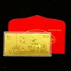 Billete Conmemorativo 2026 Año del Caballo de Oro Puro 999, Éxito Inmediato, Caja de Regalo de Felicitaciones y Prosperidad, Regalo de Compañía de Seguros