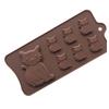 Blues Ahora 7 Even Expresión Gatito Lindo Molde de Silicona para Chocolate Molde para Galletas Molde para Hielo Animal Volteable Molde para Azúcar