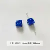 [Wangyang] Material e acessório para corrente de celular DIY temático de queijo Hello Kitty pintada de azul e branco em formato de estrela de acrílico