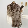 Lenço de Cabeça Tie-Dye de Viscose Mais Vendido da Malásia e Indonésia, Popular no Sudeste Asiático, Lenço Longo Colorido Dopamina de Tamanho Grande para Mulheres