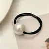 Moderna Diadema Elástica Grande Color Champaña Versátil Anillo para el Cabello de Celebridad de Internet para Niñas Coleta Elástica para Mujeres