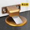 Estilo Europeu Porta Interna Invisível Sucção no Chão Fechadura de Porta de Quarto Simples Nórdico Desenho de Fio Prata Sucção no Chão Doméstica Sucção no Chão Invisível