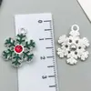 Set Mixto de 20 Esmalte Navideño Aleación K Blanca Accesorios para Joyería DIY: Amuletos para Pulsera de Papá Noel, Muñeco de Nieve, Campana, Reno